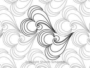 Digital Quilting Design Doin' the Wave B2B 2 by Sharon Schamber.