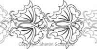 Digital Quilting Design Fluttering By Border 2 by Sharon Schamber.