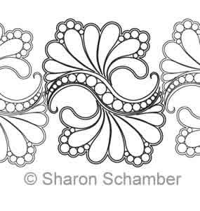 Digital Quilting Design Splish Splash Border by Sharon Schamber.