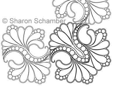Digital Quilting Design Splish Splash Corner by Sharon Schamber.