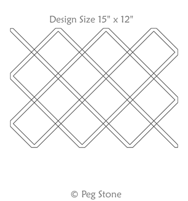 Digital Quilting Design 2 Inch Half Square Triangles by Peg Stone.