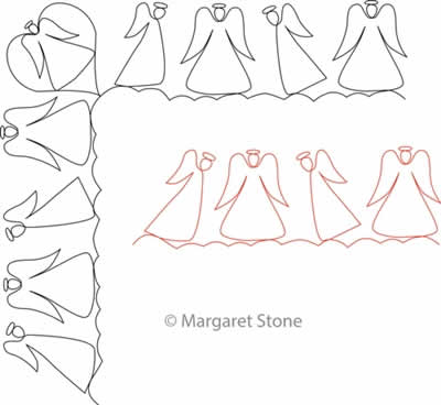 Digital Quilting Design Angels Border and Corner by Peg Stone.
