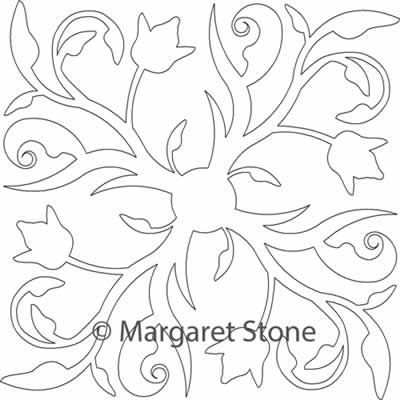 Digital Quilting Design Peg's Art Deco Block by Peg Stone.