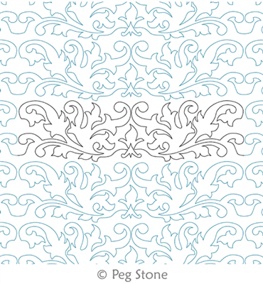 Digital Quilting Design Belle Fleur by Peg Stone.