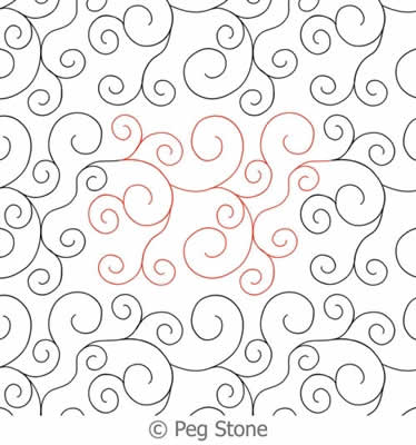 Digital Quilting Design Curly Swirly Panto by Peg Stone.