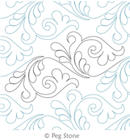 Digital Quilting Design Feather Flourish by Peg Stone.