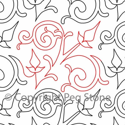 Digital Quilting Design Scrolly Swirls Panto by Peg Stone.