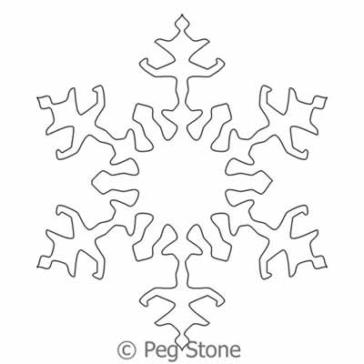 Digital Quilting Design Snowflake 1 by Peg Stone.