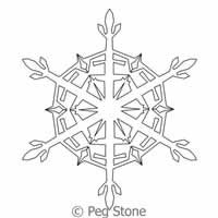 Digital Quilting Design Snowflake 4 by Peg Stone.