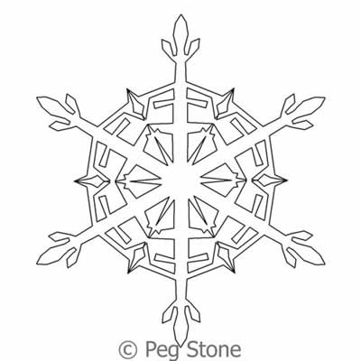 Digital Quilting Design Snowflake 4 by Peg Stone.