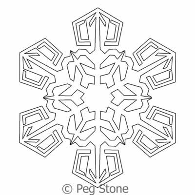 Digital Quilting Design Snowflake 6 by Peg Stone.