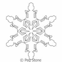 Digital Quilting Design Snowflake 7 by Peg Stone.