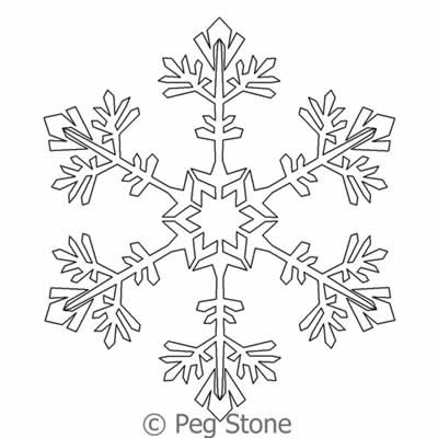 Digital Quilting Design Snowflake 8 by Peg Stone.