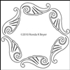 Digital Quilting Design Bohemian Tulip Wreath by Ronda Beyer.