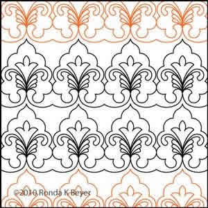 Digital Quilting Design Cathedral Lace Border Panto 1 by Ronda Beyer.