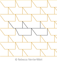 Cadet Stitch by Rebecca Verrier-Watt. This image demonstrates how this computerized pattern will stitch out once loaded on your robotic quilting system. A full page pdf is included with the design download.