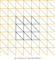 Flag Stitch by Rebecca Verrier-Watt. This image demonstrates how this computerized pattern will stitch out once loaded on your robotic quilting system. A full page pdf is included with the design download.