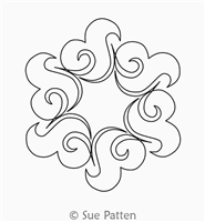 Digital Quilting Design Circle Shaped Vines by Sue Patten.