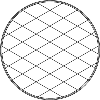 Digital Quilting Design 8 Inch Circle Potholder Diamond Grid by Scandia Quilt Studio