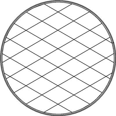 Digital Quilting Design 8 Inch Circle Potholder Diamond Grid by Scandia Quilt Studio