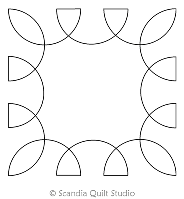 Digital Quilting Design Arcs Block 1 by Scandia Quilt Studio