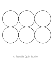 Digital Quilting Design Circles Block 2x3 by Scandia Quilt Studio