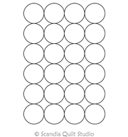 Digital Quilting Design Circles Block 4x6 by Scandia Quilt Studio
