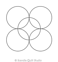 Digital Quilting Design Circles Flower by Scandia Quilt Studio