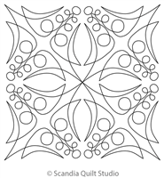 Digital Quilting Design Loopy Block 2 by Scandia Quilt Studio