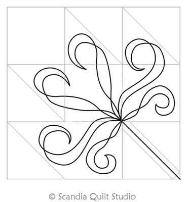 Digital Quilting Design Maple Leaf Swirls by Scandia Quilt Studio