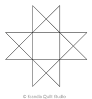 Digital Quilting Design Ohio Star Block by Scandia Quilt Studio