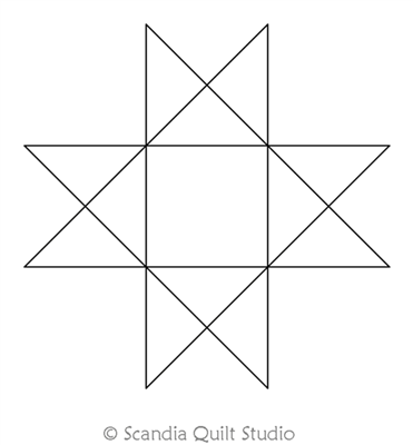 Digital Quilting Design Ohio Star Block by Scandia Quilt Studio