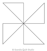Digital Quilting Design Pinwheel Block by Scandia Quilt Studio