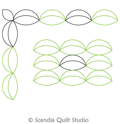 Digital Quilting Design Reel Border and Corner by Scandia Quilt Studio