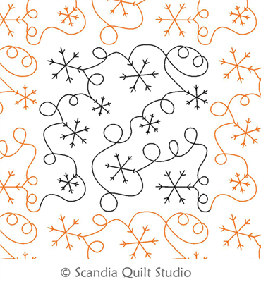 Digital Quilting Design Snowflake Meander 1 by Scandia Quilt Studio