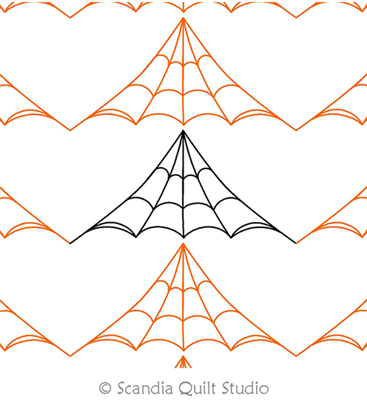 Digital Quilting Design Spider Web Triangle P2P by Scandia Quilt Studio
