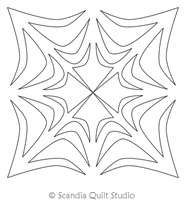 Digital Quilting Design Spikey Block 1 by Scandia Quilt Studio