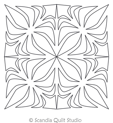 Digital Quilting Design Spikey Block 2 by Scandia Quilt Studio