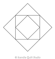 Digital Quilting Design Square In A Square Block by Scandia Quilt Studio