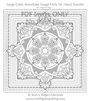 Large Celtic Snowflake Wholecloth PDF Only