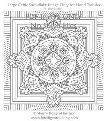 Large Celtic Snowflake Wholecloth PDF Only is by Sherry Rogers-Harrison.