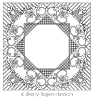 Moose Feathers Frame with Double Cross-Hatching Full by Sherry Rogers-Harrison.