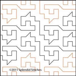 Digital Quilting Design Adobe by Splendid Stitches.