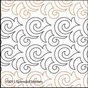 Digital Quilting Design Aimee's Curly Q by Splendid Stitches.