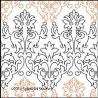 Digital Quilting Design Aimee's Damask by Splendid Stitches.