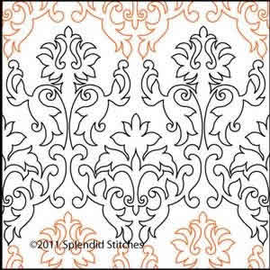 Digital Quilting Design Aimee's Damask by Splendid Stitches.