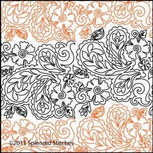 Digital Quilting Design Aimee's Paisley Panto by Splendid Stitches.