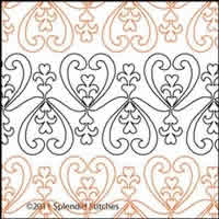 Digital Quilting Design Heart of My Heart 1 by Splendid Stitches.