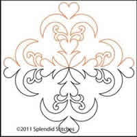 Digital Quilting Design Heart of My Heart 18 by Splendid Stitches.