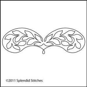 Digital Quilting Design Paisley Wholecloth Element Inside by Splendid Stitches.